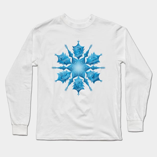 Snowflake Long Sleeve T-Shirt by salihgonenli